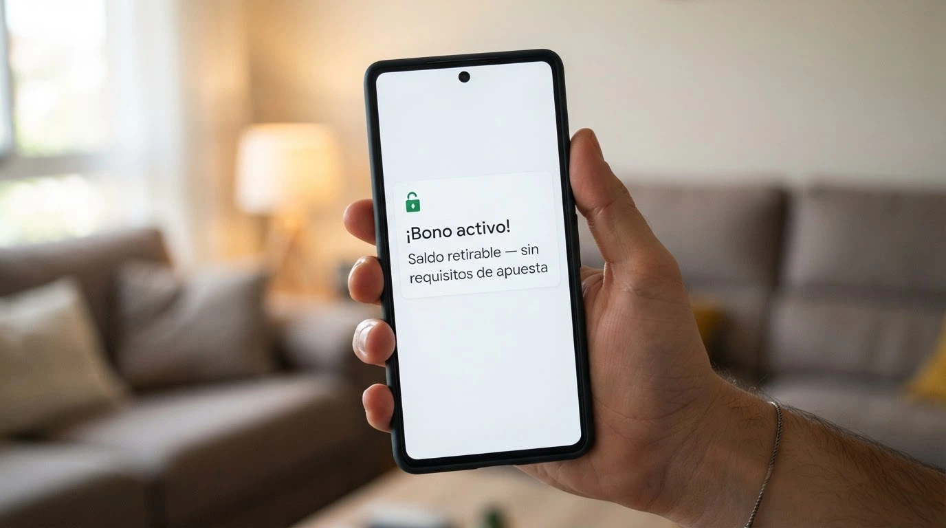 Primer plano de una notificación de retirada en una pantalla de móvil con el mensaje «saldo retirable» destacado, junto a un candado abierto simbólico