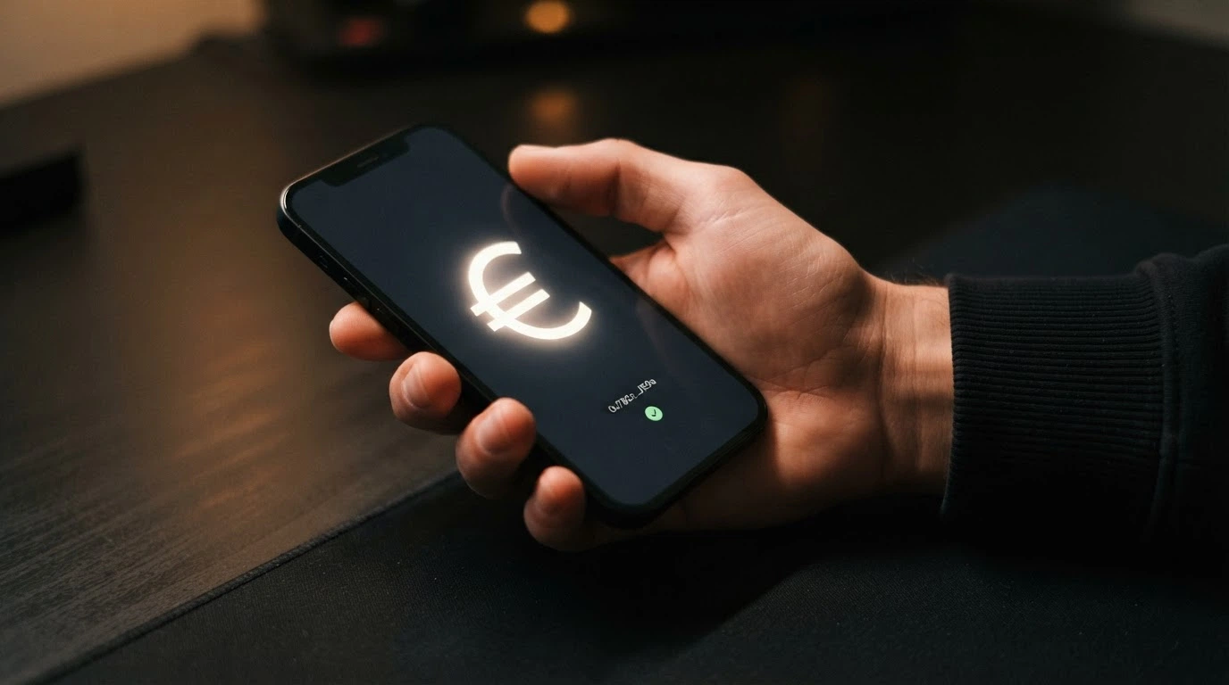 Monedero cripto enviando fondos a un casino online, sin formulario de identidad