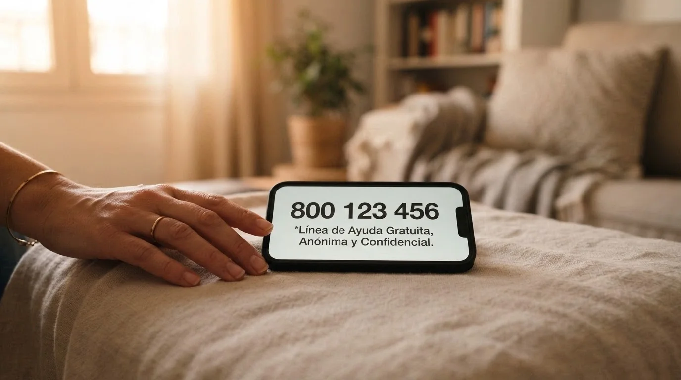 Teléfono móvil con el número 900 200 225 en pantalla junto al logo de FEJAR y el texto «gratuito, anónimo y confidencial»