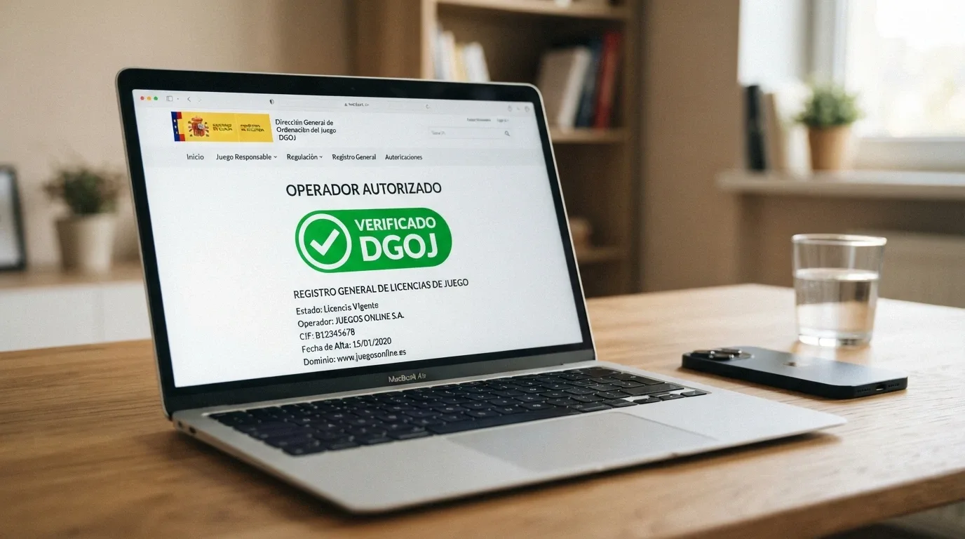 Pantalla del registro de la DGOJ en ordenacionjuego.es con el sello de operador autorizado