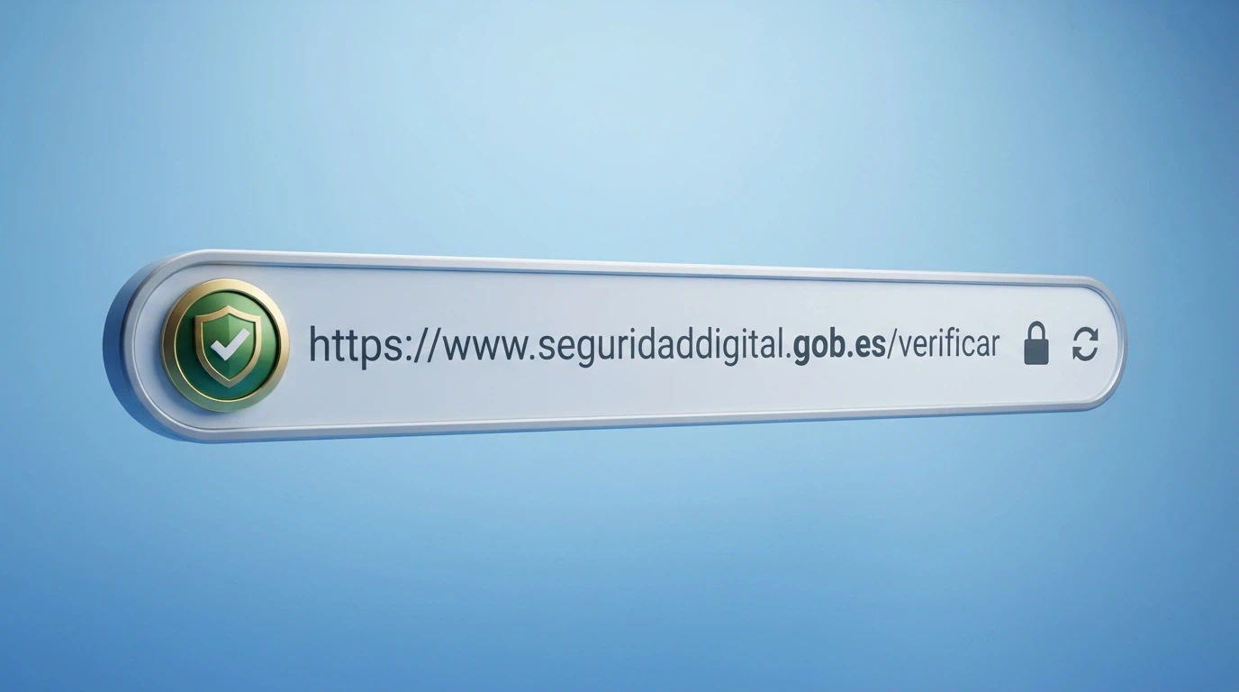 Sello de juego seguro de la DGOJ junto al dominio .es en la barra de direcciones de un navegador