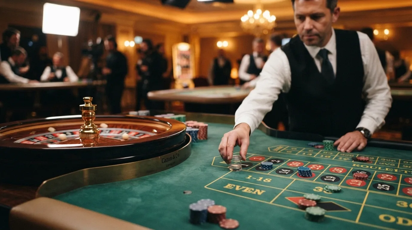 Mesa de ruleta en vivo con crupier real transmitida en streaming HD desde el estudio de Casino Barcelona