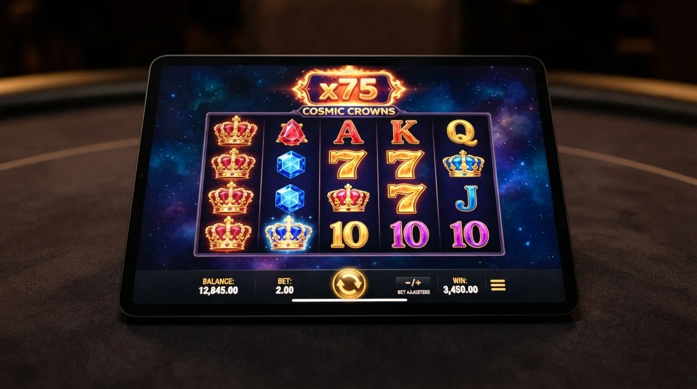 Pantalla del slot Gates of Olympus con la cuadrícula de símbolos y un multiplicador activo en la parte superior