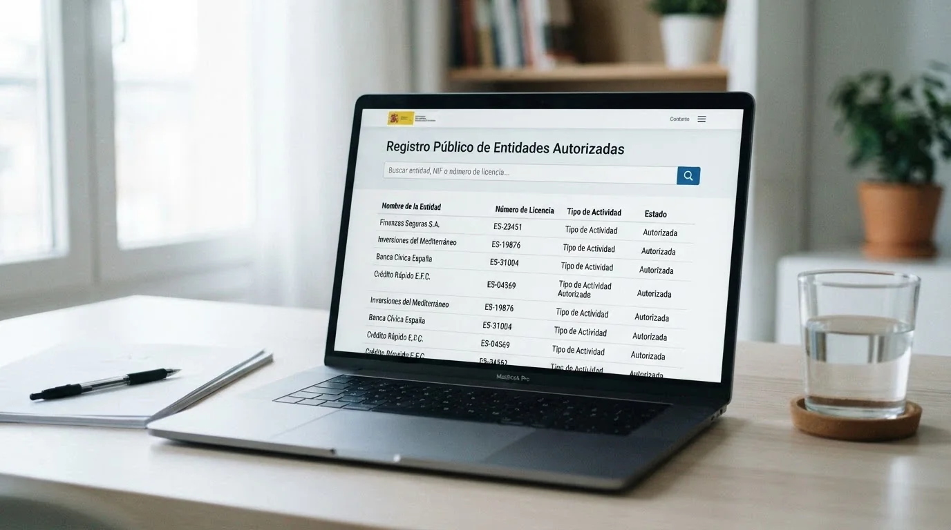Captura del registro público de operadores con licencia en la página web oficial de la DGOJ